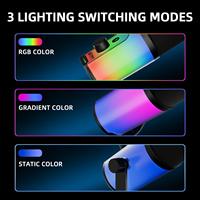 Microphone dynamique RGB de diffusion en direct sur ordinateur Debra Audio avec carte son Réduction du bruit DLB-77 Microphone de jeu pour l'enregistrement
