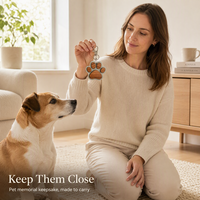 Porte-clés commémoratif pour animaux de compagnie personnalisé, écologique, fait main, avec incrustation de bois, breloque en forme de patte, gravure de nom personnalisée pour chien et chat