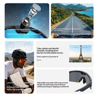 Lunettes Intelligentes IA avec Caméra 8MP, Enregistrement et Traduction, Idéales pour le Cyclisme et les Sports de Plein Air, Dotées de la Stabilisation d'Image, Batterie 270mAh
