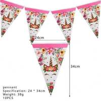 Ensemble de vaisselle jetable pour fête d'anniversaire sur le thème de la licorne rose, vaisselle jetable pour enfants, assiettes en papier, gobelets, couverts