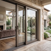 Portes coulissantes en aluminium, cadre en alliage d'aluminium, insonorisées, double vitrage, verre trempé, balcon d'hôtel, réduction du bruit