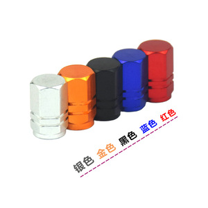 Tapas de Válvula Hexagonales de Aleación de Aluminio en Negro, Rojo, Azul, Dorado y Plateado para Modificación de Neumáticos de Auto, Estándar Americano, Sin Cámara - Product Image 1