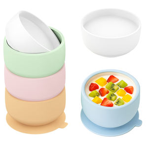 Cuencos de Cerámica Seguros para Lavavajillas OEM/ODM, Cuenco de Cerámica para Niños Pequeños y Cuenco de Cerámica con Tapa de Silicona, Vajilla de Porcelana - Product Image 1