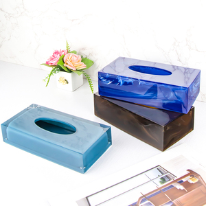 rectangular tissue box cover hotel nordic clear resin container tissue box