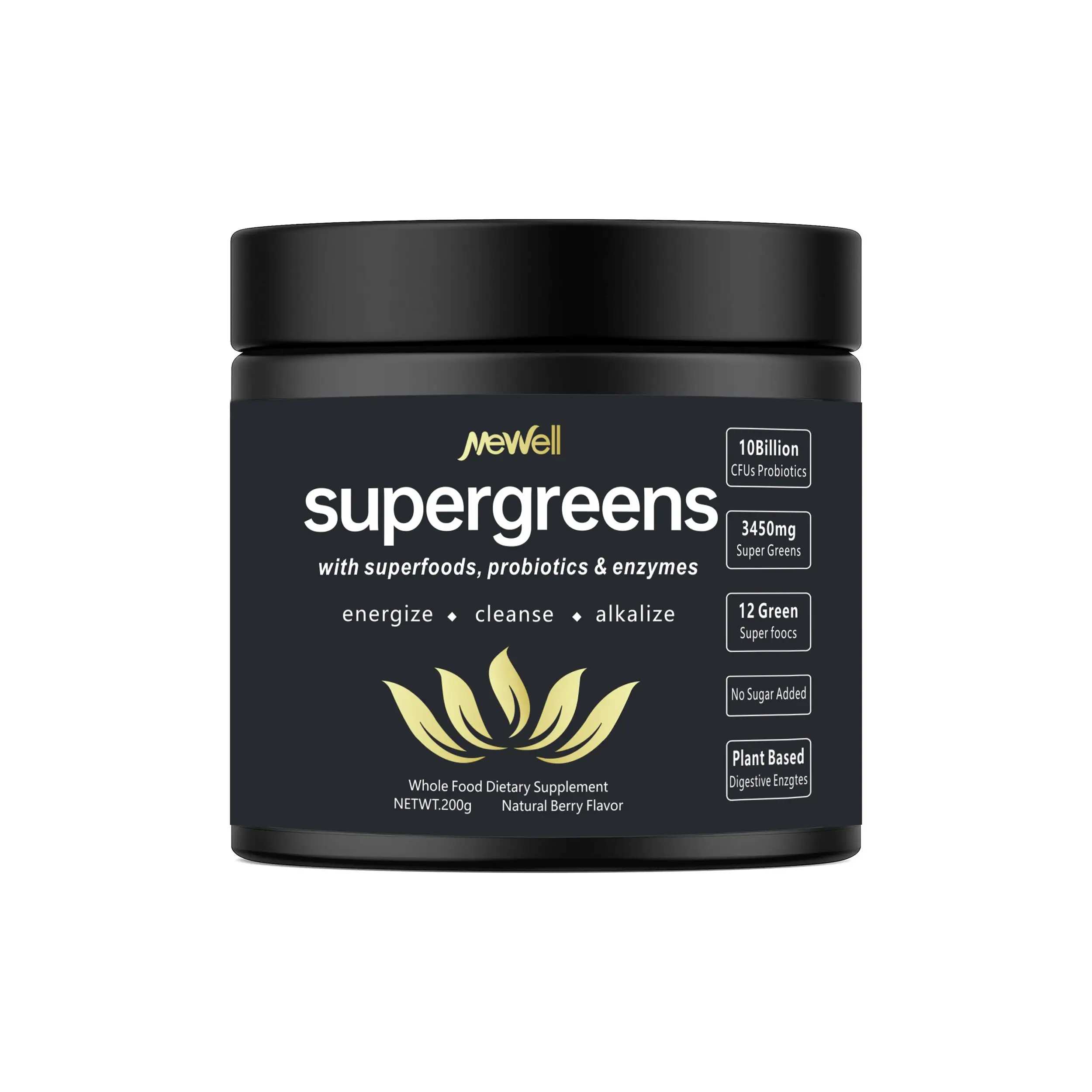 Super Greens Powder Premium Superfood | 20 + aliments entiers de légumes verts biologiques