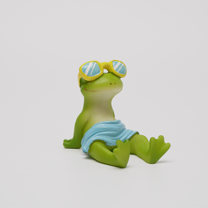 Adorabile porta telefono verde rana occhiali da sole unici e affascinanti oggetti artigianali in resina con motivo animale offre un supporto stabile per qualsiasi Smartphone - Product Image 1