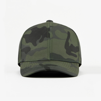 Casquette de golf unisexe personnalisée camouflage imperméable à séchage rapide découpe laser perforée structurée à bord incurvé 6 panneaux pour hommes