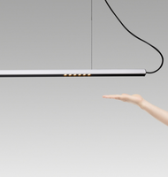 Lustre suspendu LED pour table de bar noir et blanc, design minimaliste linéaire, style nordique créatif moderne, aluminium 120 80