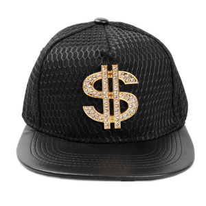 Casquette snapback en tissu mesh avec strass en forme de dollar, unisexe, décontractée - Product Image 5