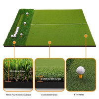 Tapis de golf en gazon artificiel long et court en matériau EVA de marque avec bande de frappe pour simulateur de golf Modèle GRS250110