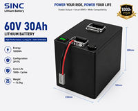 Paket Baterai Lithium OEM ODM 60V 30Ah untuk Sepeda Listrik, Skuter Listrik, Sepeda Motor Listrik, Becak Listrik, dan Kendaraan Listrik