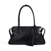 Sac fourre-tout minimaliste en cuir véritable de grande capacité, sac à bandoulière de luxe en cuir de vachette souple avec mini porte-monnaie détachable pour femme
