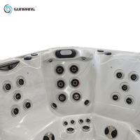 Bain à remous extérieur Sunrans pour 5 personnes, spa à jets multiples en acrylique pour patio, terrasse, jardin
