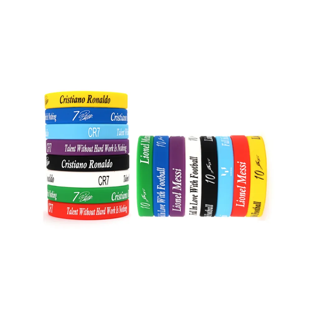 Pulseras de silicona deportivas personalizadas Pulseras con logotipo de equipo personalizado