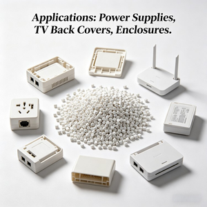 Gránulos de Plástico ABS Modificado, Retardante de Llama Sin Halógenos, Grado V0, para Carcasas de Fuentes de Alimentación, Cubiertas Traseras de TV, UL94 V0 - Product Image 2