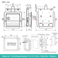 Serrure à trois points robuste BSS861-1 pour caravane de RV nouvelle condition pour boîte d'armoire voiture/serrure de porte/serrure de RV