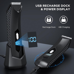 Recortadora de vello corporal Manscape para hombres, recortadora eléctrica de doble cabezal con luz, cuchillas de cerámica y lámina seguras - Product Image 6
