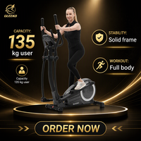 Elliptique de fitness professionnel robuste pour usage commercial et domestique, capacité 135 kg, idéal pour les studios de fitness