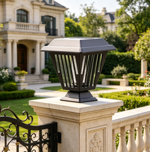 Lampe Solaire Anti-Moustiques Extérieure Étanche à LED UV, Piège à Insectes Alimenté par Énergie Solaire pour Jardin, Pelouse, Patio, Allée - Product Image 4