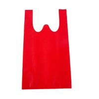 Haute qualité 70GSM Non tissé sac supermarché Shopping pressé à chaud gilet sac fruits et légumes gilet sac usine personnalisé LOGO