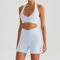 Ensemble de sport deux pièces pour femme : soutien-gorge à bretelles et robe de tennis pour entraînement, course et yoga