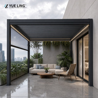 Pergola à toit à lamelles en aluminium sur mesure Progola pour les constructeurs et les entrepreneurs du secteur commercial, ombrage imperméable pour cour