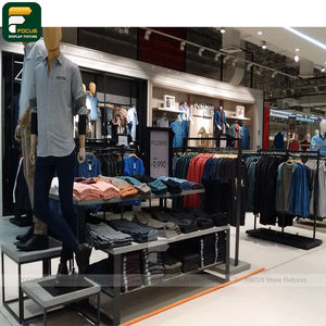 Étagère d'exposition de vêtements contemporaine, comptoir de vêtements, vitrine de vêtements, armoire en verre, mobilier de magasin - Product Image 2