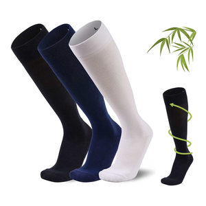 Bambu varis çorabı koşu bisiklet seyahat için mezun destek düz renk siyah beyaz lacivert bambu varis çorabı - Product Image 1