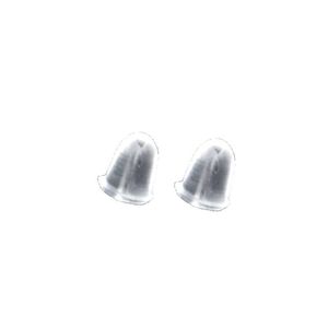Tapones de silicona para los oídos, tamaño pequeño, para hacer pendientes, accesorios de joyería, accesorios de bricolaje, forma ovalada, transparente - Product Image 5