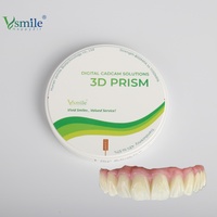 Blocs de zircone 3D, blancs, compatibles CAD CAM, céramique usinable, disque de zircone dentaire pour bridges, couronnes, facettes, dents, Vsmile HappyZir