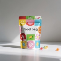 Sachet Doypack Personnalisé Imprimé en Héliogravure de Qualité Alimentaire avec Fermeture Ziplock et Fenêtre pour Lait et Aliments en Conserve à Emporter