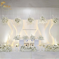 NIKA Décoration de scène de mariage moderne, arche de toile de fond carrée en PVC, support de toile de fond LED, panneau de toile de fond en acrylique