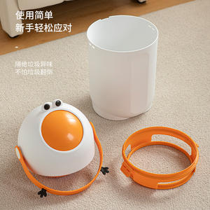 ถังขยะผ้าอ้อมทรงกระบอกแบบใหม่ ปิดสนิท ป้องกันกลิ่น พร้อมฝาปิด ถังด้านในถอดออกได้ ใช้ภายในอาคาร สีขาวและสีเขียว - Product Image 4