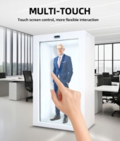 Pantalla Táctil LCD Transparente 3D Personalizada, Publicidad Interior para Centros Comerciales, Tiendas Minoristas, Negocios de Autoservicio