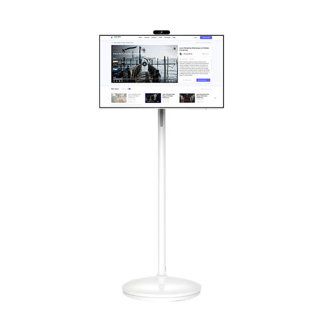 27 Inch Display Lcd Touch Screen Indoor Android 12 Home Entertainment Follow by Me Portable Mobile Floor Standing Smart TV