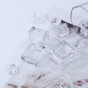 Étui compact carré en cristal pour blush, parfum, rouge à lèvres, crème pour les yeux - Boîtier vide pour poudre pressée avec emballage blush - Product Image 4