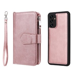 Custodia in pelle con cerniera 2 in 1 per Samsung <span class=keywords><strong>Galaxy</strong></span> S24 Ultra S23 Plus A24 <span class=keywords><strong>4G</strong></span> A34 A54 A35 A55 A14 A15 5G custodia per telefono staccabile - Product Image 5