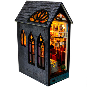Maqueta en Miniatura Art <span class=keywords><strong>Deco</strong></span> para Manualidades, Soporte para Libros 3D, Caja de Color para Ensamblar a Mano - Product Image 1