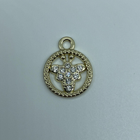 Breloque en alliage en forme de ruche ronde, éco-responsable, avec strass, pour la décoration de vêtements et sacs, vente en gros