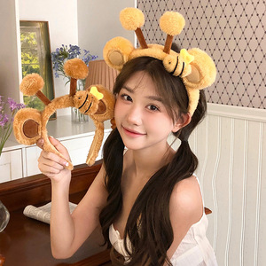 Diadema con orejas <span class=keywords><strong>de</strong></span> animales <span class=keywords><strong>de</strong></span> dibujos animados <span class=keywords><strong>de</strong></span> felpa <span class=keywords><strong>elefante</strong></span> abeja oso mujeres fiesta Cosplay diadema Niños Accesorios para el cabello - Product Image 2