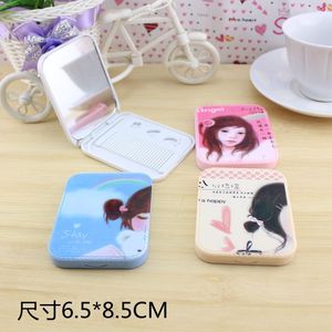 Cute Cartoon <b>Mirror</b> And Comb Set 6.5x8.5Cm With Portable Case For Makeup And Daily Use - Product Image 1