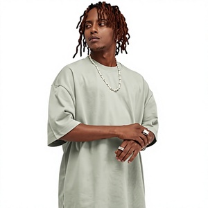 Camiseta Casual de Manga Corta para Hombre, Cuello Redondo, Tejido de Doble Hilo, 100% Algodón, 285 GSM, Corte Holgado, Antiarrugas, Venta al Por Mayor - Product Image 1