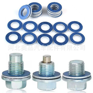 ชุดน็อตฝาปิดถังน้ำมันเครื่อง Aopin รุ่น 90430-12031 90341-12012 สำหรับ Toyota Lexus ซีลอะลูมิเนียม ปะเก็น - Product Image 1