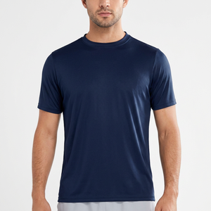 Camiseta de Jersey para Hombre, Casual, Azul Marino, Manga Corta, Cuello Redondo, Secado Rápido, Transpirable, Ecológica, 100% Poliéster, Antiarrugas - Product Image 1