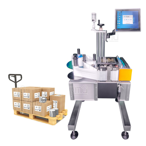 Ymu ym320p thùng carton lớn nhãn Applicator tự động mã vạch trực tuyến in ấn và máy dán nhãn cho Pallet hộp carton - Product Image 1