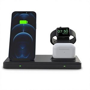 15W Fast Charger Multifunctional for 2025 With Clock 6 in 1 <b>Wireless</b> Stand <b>Phone</b> Holder Folding Design Desktop - Product Image 1