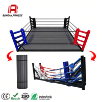 Ring de boxe personnalisé 4x4m 5x5m 14ft 16ft, portable, pliable, pour compétition Sanda, Muay Thai, direct usine