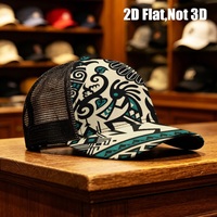 Gorra Trucker de Visera Plana de Algodón para Sublimación, Estilo Y2K Urbano, Diseño Personalizado OEM, Gorra de Béisbol de Alta Calidad con Malla, Hip Hop