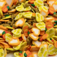 Groothandel 1KG/zak Premium Gemengde Warme Tinten Fruit & Groente Polymeerklei Korrels voor DIY Nagelkunst Decoratiemateriaal