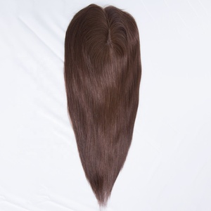 วิก0.11ลูกไม้ด้านหน้าสำหรับผู้หญิงผมแท้เรมี่ยุโรปสีน้ำตาล - Product Image 6